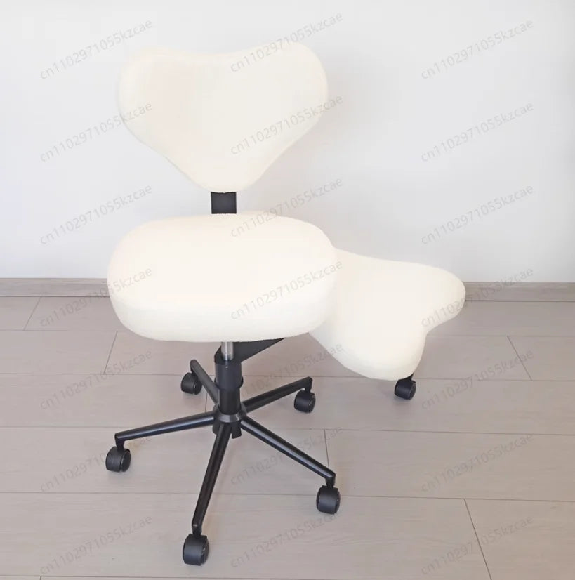 Sherpa Fleece Meditation Chair for Women, Cross Legged Sitting Stool for Yoga & Relaxation, Soft Teddy Fleece Floor Chair