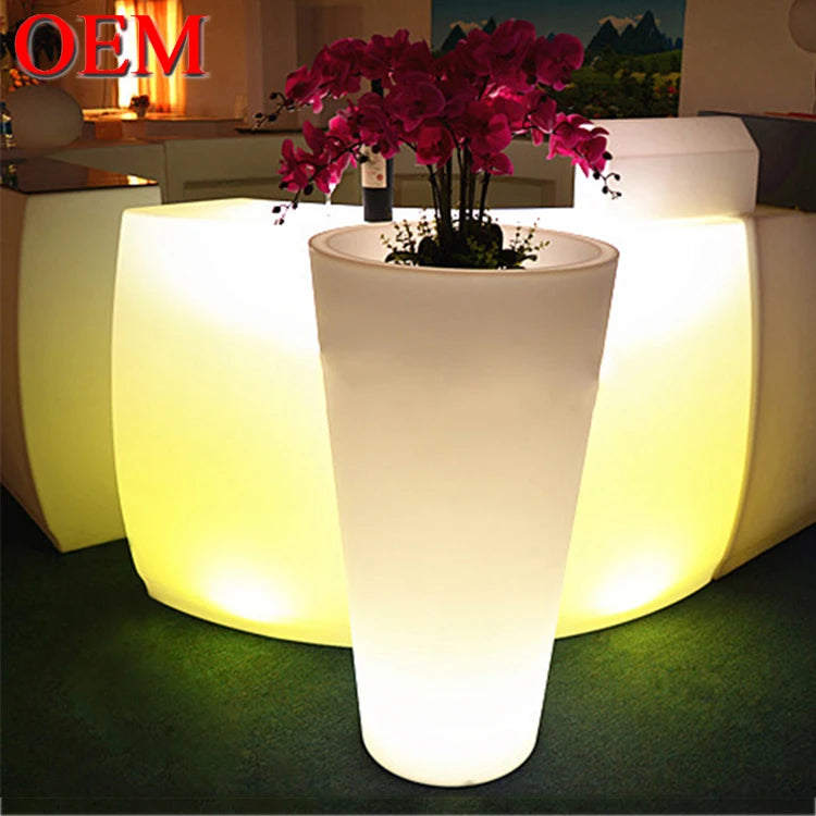 Garden Flower Pot Outdoor Furniture Changing Led Flower Pot,led Planter Pots