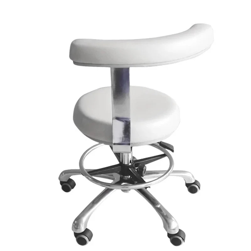 Medical Dental Dentist Chair Surgical Nurse's Doctor Stool with 360 Degree Rotation Armrest PU Leather Assistant Stool Chair
