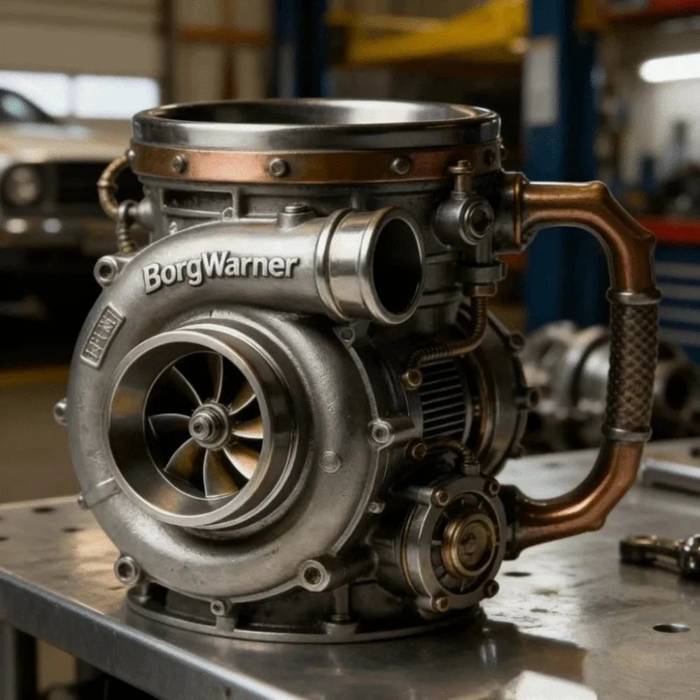 Resin Turbocharger Mug Sturdy and Durable Comfortable Grip 3D Engine Cup Handcrafted Mechanical Element Style Coffee Mug