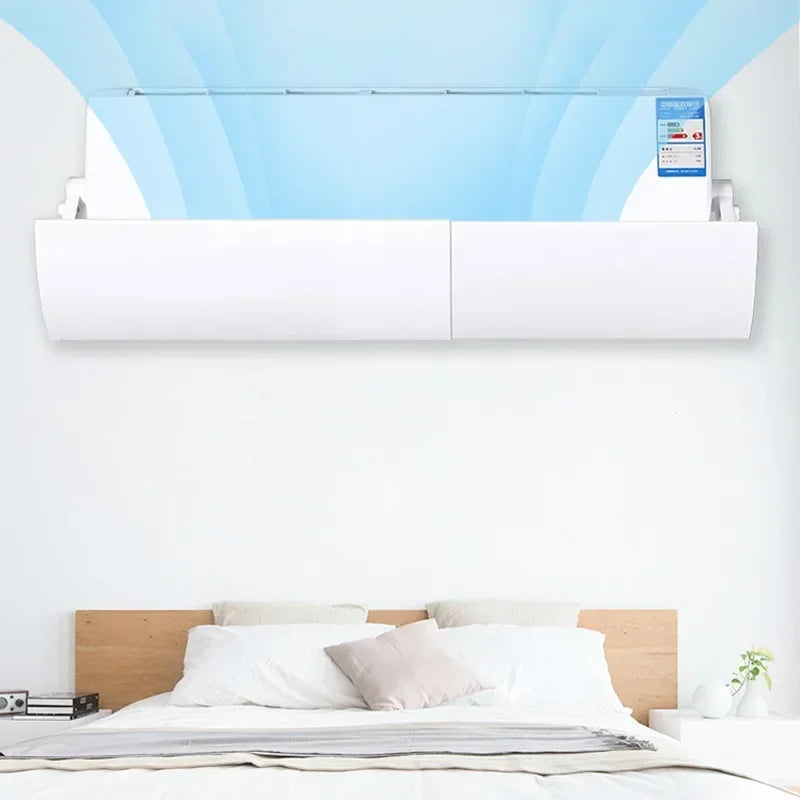 Retractable Air Conditioning Windshield, Infant Anti-Direct Blowing Wind Guide Dust Cover, Punch Free Air Conditioner Cover
