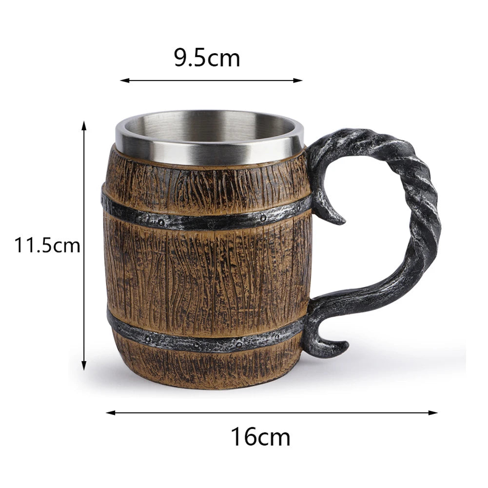 Beer Mug Stainless Steel Skull Mug Double Wall Drinking Mug Metal Insulated Gothic Design Coffee Beer Tankard Mug Halloween Gift