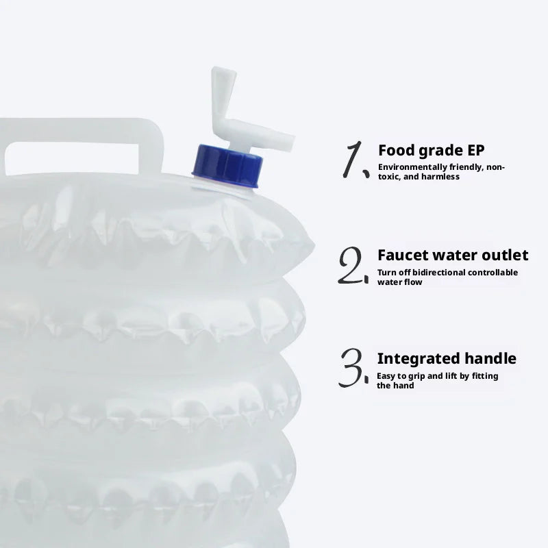 10L-15L Collapsible foldable bottle Container Water Storage Bottle Bucket Pail Water Bag water&juice dispenser Camping Outdoor