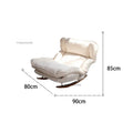 Space Saving Folding Rocking Chair Single Sofa Recliner Living Room Chair Balcony Home Leisure Nap Adjustable Cozy Lounge Chair