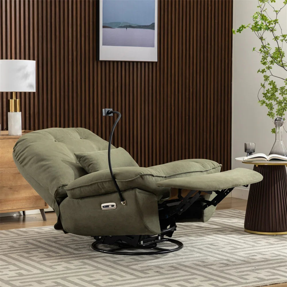 l Custom Gaming Sleeping Working Reclinable Chair Swivel Single Smart Power Recliner Sofa USB Charger with Bluetooth