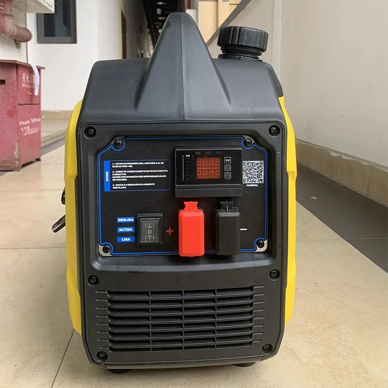 2KW/12V DC Single Cylinder  Silent Inverter Generator 220V High-Power Recoil Small Household Outdoor Camping Emergency