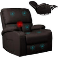 Rocking Recliner Chair, Massage Rocker Recliner Chair with Vibration Massage and Heat, 360° Swivel Recliner Chairs, Living Room,
