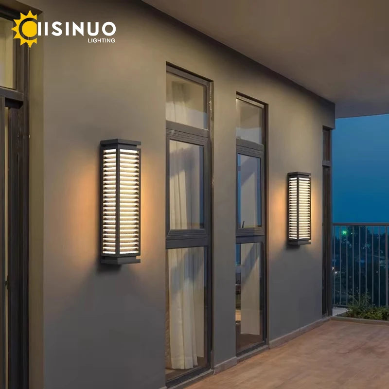 Outdoor Stainless Steel Wall Lights LED Cubical Black Lighting Fixture Waterproof Anti-Rust Sconces Luminaire for Garage Pathway