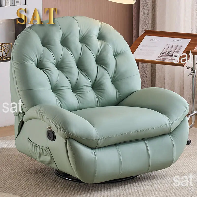 !@Modern Single Lazy Rocker Recliner Chair for Home Dining Bedroom Hotel Manual Adjustment Multifunction Living Room Furniture