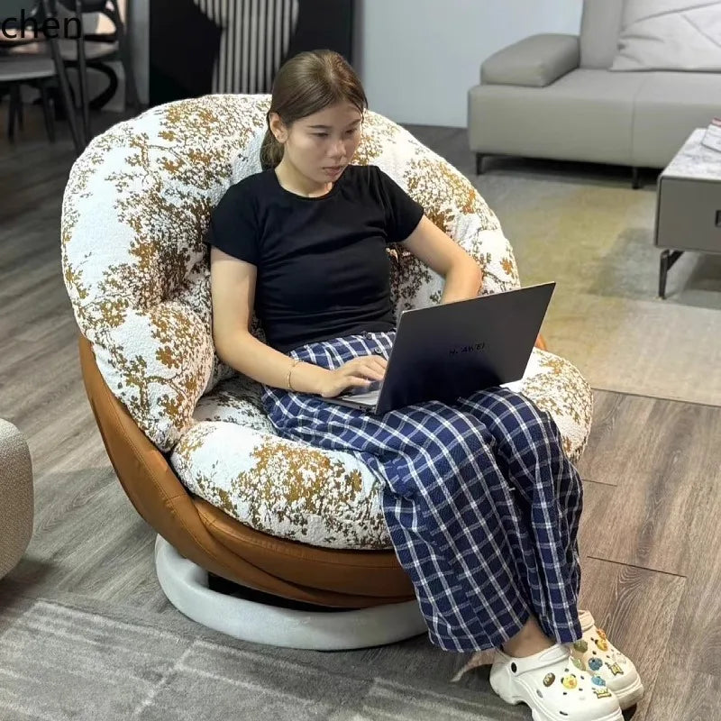 ZMLUltra-Simple Single Person Swivel Sofa Chair Living Room Balcony Sofa Recliner Modern Minimalist