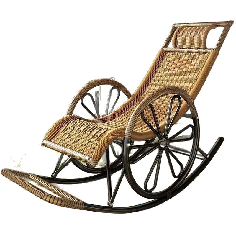 Rocking  Reclining Chair Adult Rattan Lunch Break Balcony Home Leisure Sleeping Living Room Elderly Free Chair