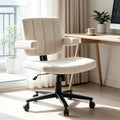 VIGOSIT Criss Cross Chair, Anti-Grip fabric Comfort Cushion Modern Tailor Seat chair for Office,Cute Vanity Swivel Chair with Back Modern Fabric with Wheels Swivel Task Home Gaming Chair