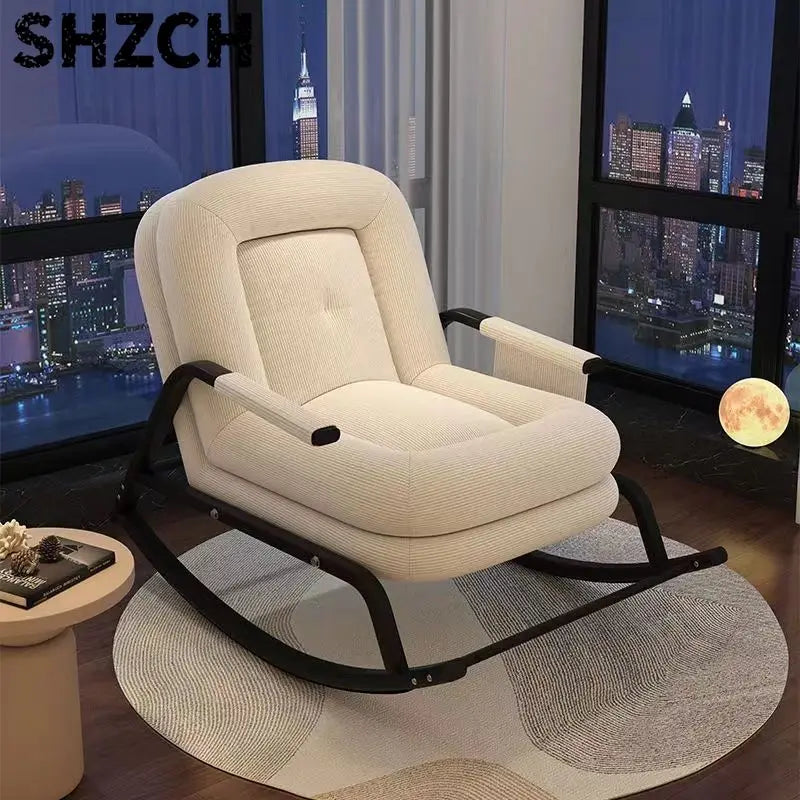 Lazy Rocking Chair Househol/d Living Room Adult Balcony Leisure Bedroom Recliner Single Lazy Sofa Human Rocking Chair Muebles