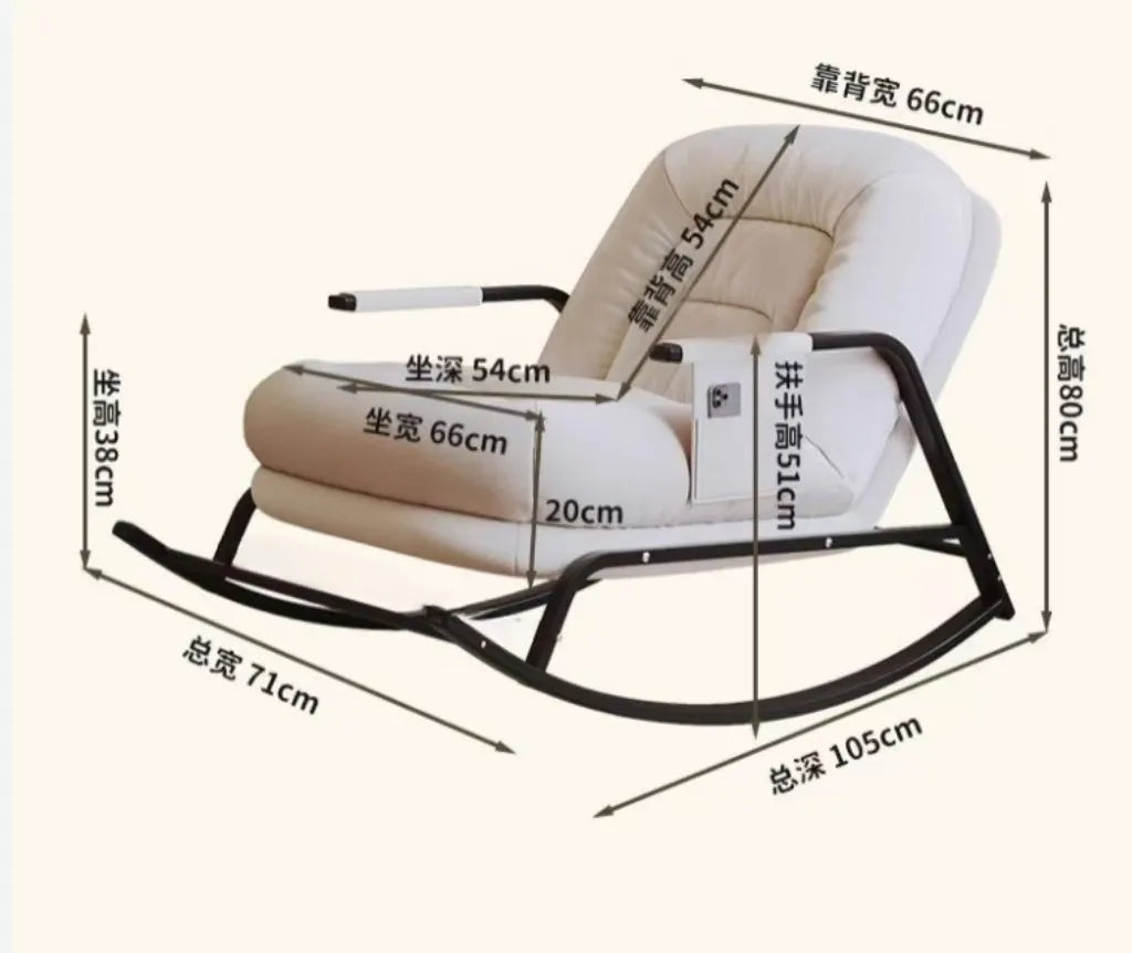Lazy Sofa,Dog House,Rocking Chair,Home Living Room,Balcony, Folding Chair, Can Sit or Lie Down, Nap Time, Single Folding Chair