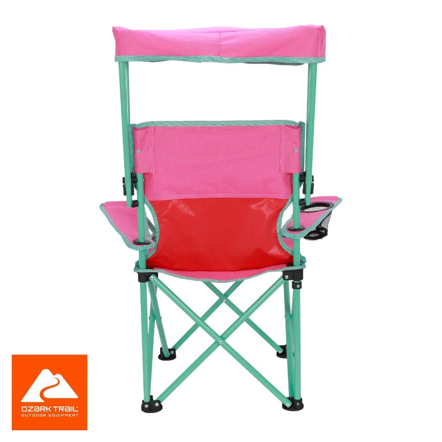 Canopy Chair with Safety Lock 125 lb. Capacity Pink Green