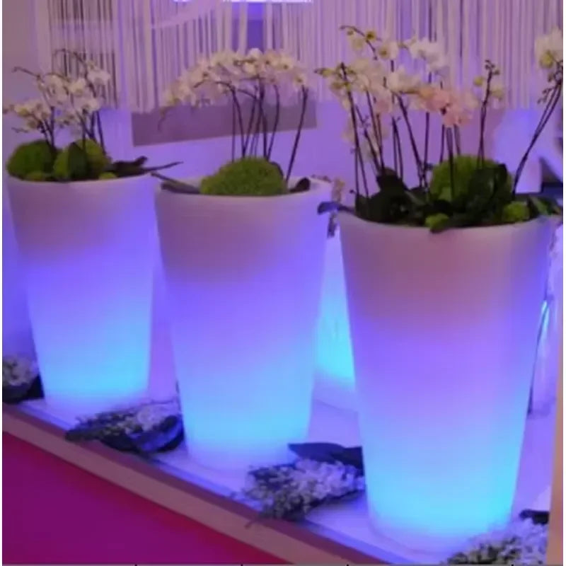 Garden Flower Pot Outdoor Furniture Changing Led Flower Pot,led Planter Pots