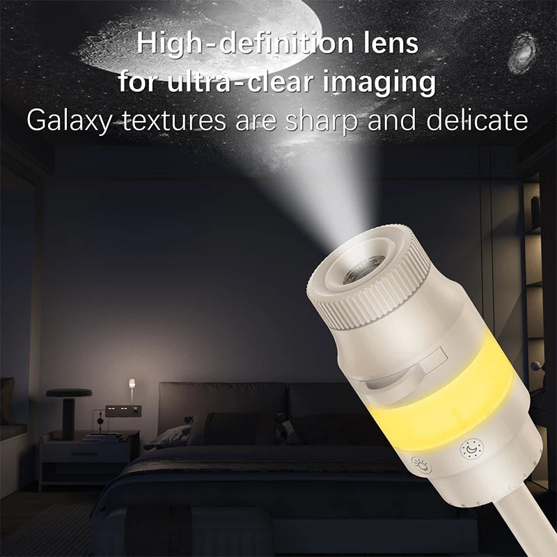 2-in-1 USB Galaxy Star Sky Projector Night Light 360° Adjustable Brightness Nebula Star Projector Lamp For Car Bedroom Xmas Gift