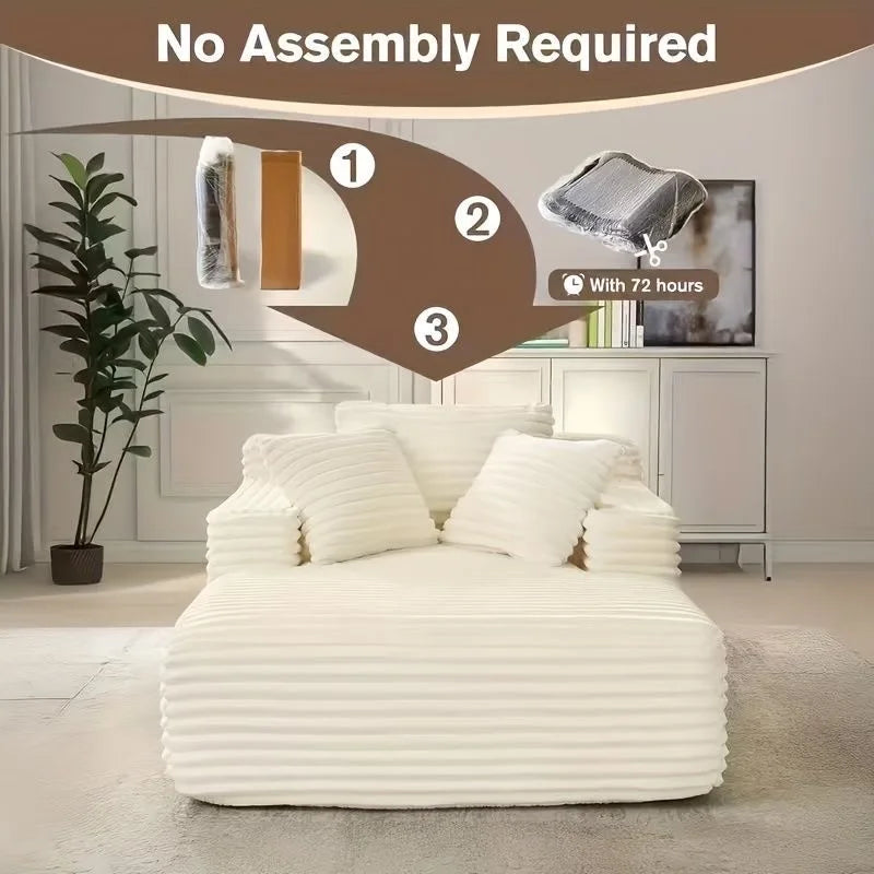 !@Wholesale Modular Sectional Sofa One Big Seat Compressed Sofa Bed Sleeper with Memory Foam Chenille Cover for Living Room