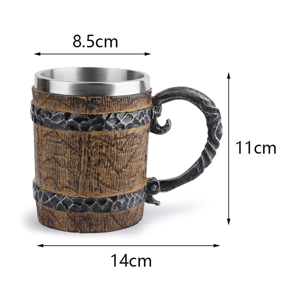 Beer Mug Stainless Steel Skull Mug Double Wall Drinking Mug Metal Insulated Gothic Design Coffee Beer Tankard Mug Halloween Gift