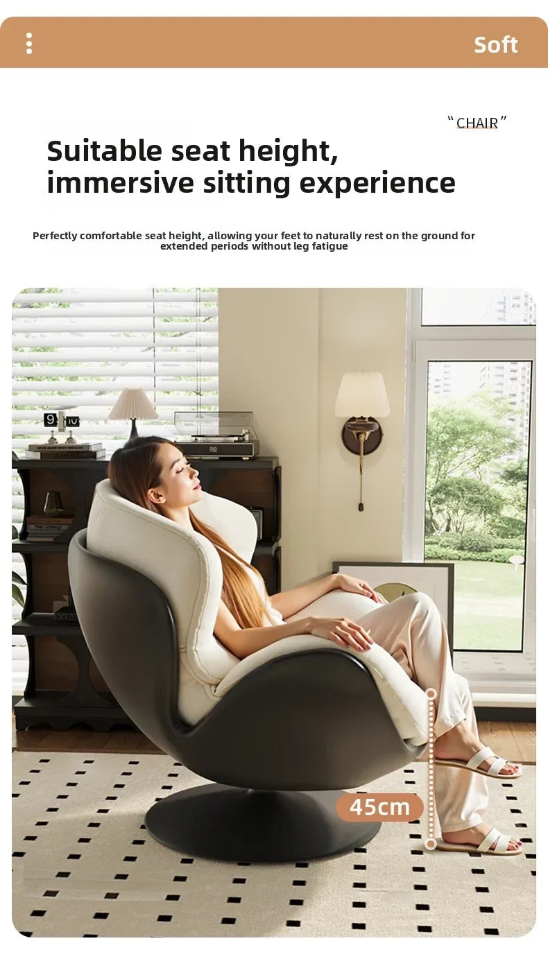 Upgraded and enlarged lazy sofa, 360 ° rotating single sofa, living room leisure sofa, thickened soft pack lazy sofa chair