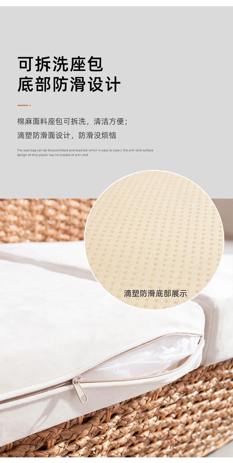 Real Rattan Soft Living Room Sofa Department Weaving Artistic Outdoor Luxury Sofa Aesthetic Living Room Furniture Kanapa XYSFC