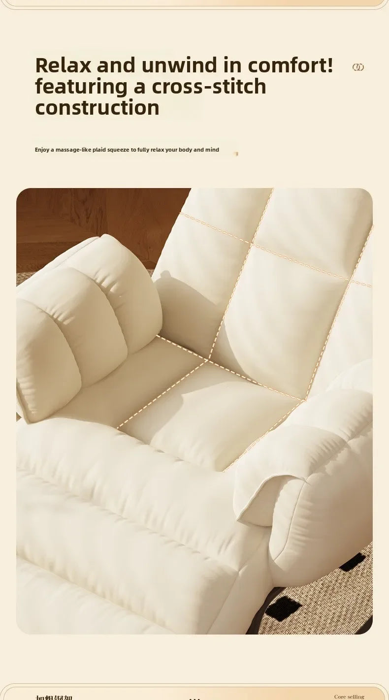 Lazy Rocking Chair Home Retro Balcony Leisure Folding Reclining Chair Sofa Chair Bedroom Single Person Can Sit And Lie Down