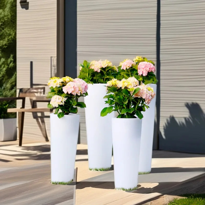 Outdoor Waterproof Luminous Flower Pot, Home Remote Control Light Emitting Diode Intelligent Environmental Protection Flower Pot