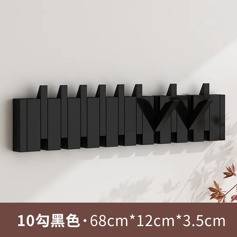 Piano Key Coat Racks Solid Wood Clothes Hanger Bedroom Entrance Wall Hanging Coat Rack Household Hat Bag Collection Furniture