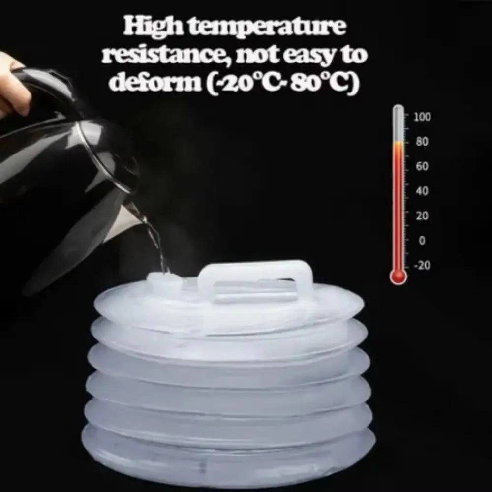 5/10/15L Folding Water Bucket Reusable with Faucet Water Bag Large Capacity Water Storage Container
