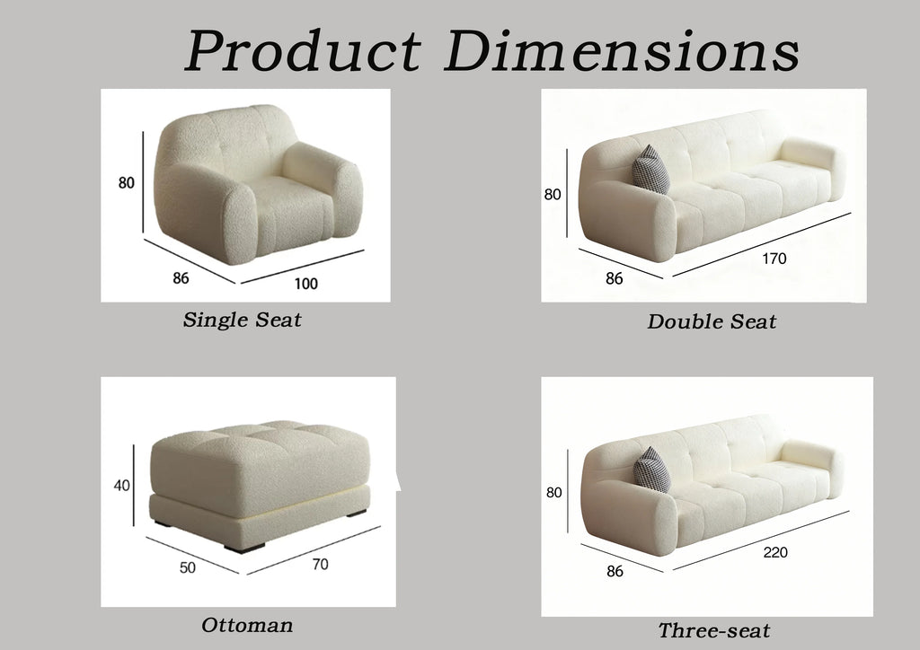 #@ Nordic Creative Light Luxury Fabric Designer Lamb Fleece Sofa Modern Minimalist Living Rooms Hotels Set bedroom soft sofa