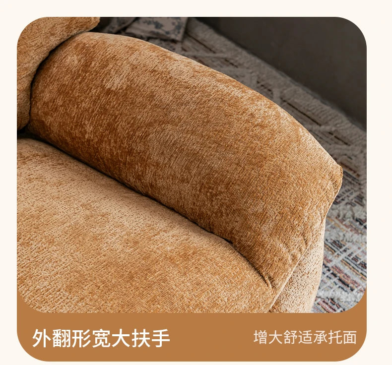 Massage Heating USB Sofa Luxury RotatableVoice Control Single Small Chaise Couch Lounge Modern Velvet Divano Soggiorno Furniture