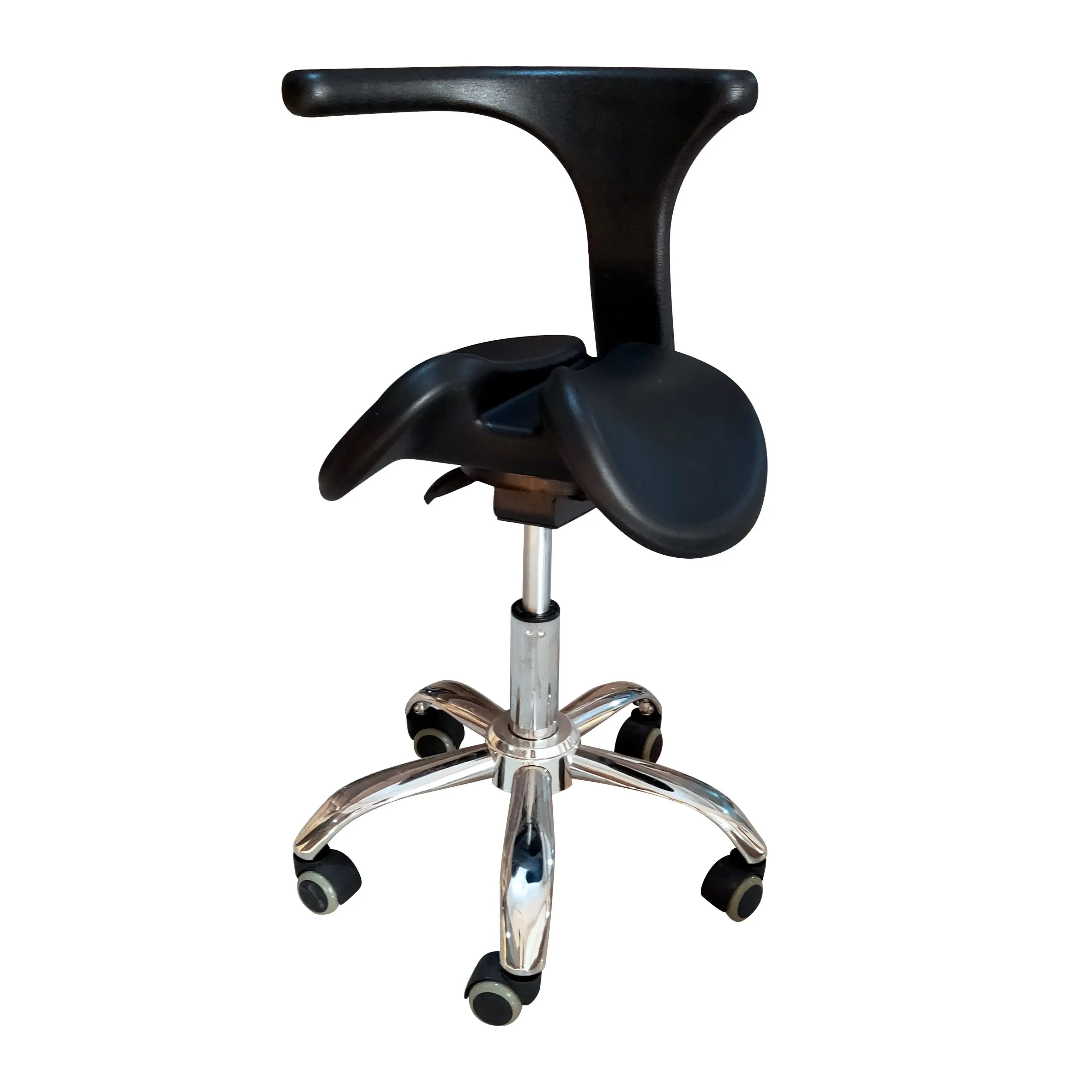 Dental Stool Adjustable Chair with Backrest Barber Salon Rolling Stool with Silent Casters Beauty Tattoo Stool Hydraulic Lift