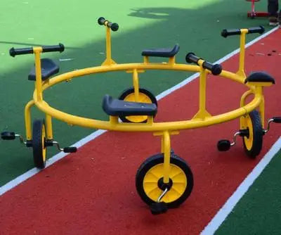 Kindergarten multi-person rotating bicycle, three or four people six people eight people outdoor bicycle transfer