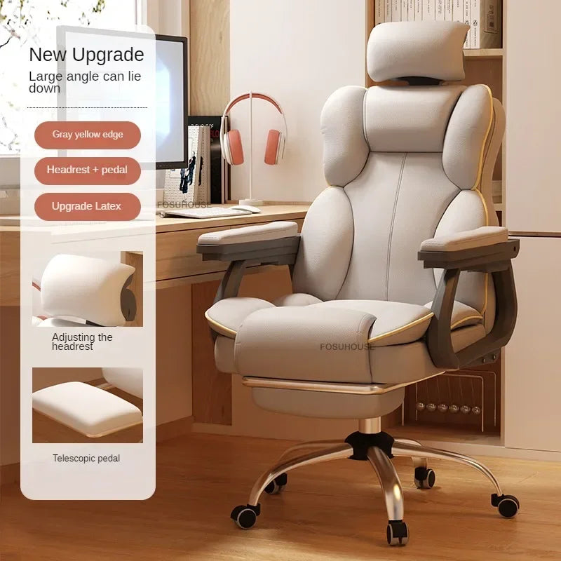 Ergonomic Office Chair Lifting Rotating Armchair Home Game Computer Chair European Backrest Comfort Seating