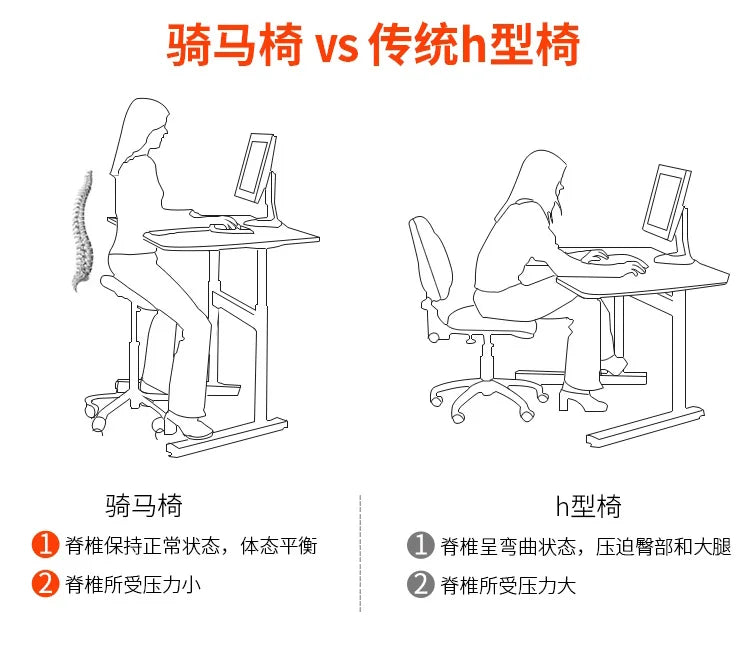 Ergonomic Saddle Chair Dentist Orthodontic Chair Beauty Salon Bar Bench Experimental Computer Chair Large Workbench