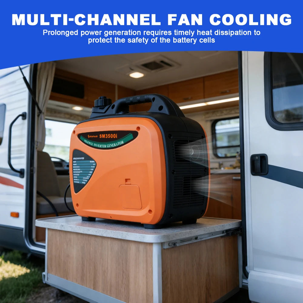 3500I Gas Powered Portable Inverter Generator Super Quiet for Camping, Tailgating, Home Emergency Use,