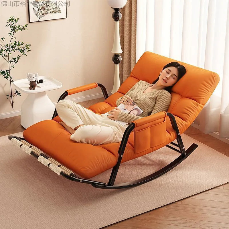 Reclining chair rocking chair adult sit and sleep dual-purpose new double lunch break balcony home leisure lazy sofa