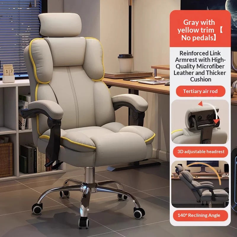 Ergonomic Office Chair Gaming Computer Desk Chair Adjustable Lumbar Swivel Headrest Breathable Mesh High Back Home Cadeira
