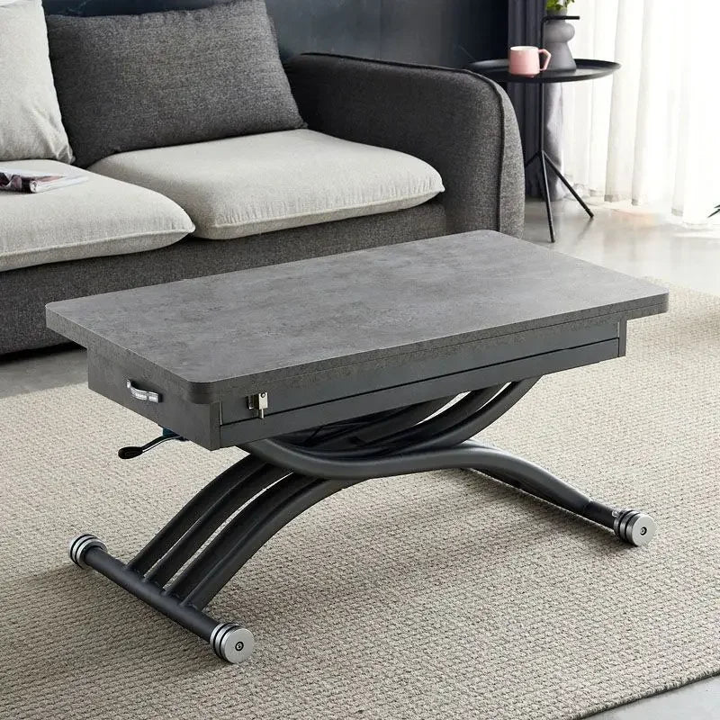 Lifting coffee table folding telescopic household dining table dual-purpose creative simple small apartment living room