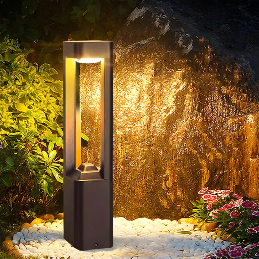 Outdoor Aluminum Landscape Bollard Lighting IP65 Waterproof Villa Pathway Pillar Light IP65 Waterproof Patio Exterior Floor Lamp