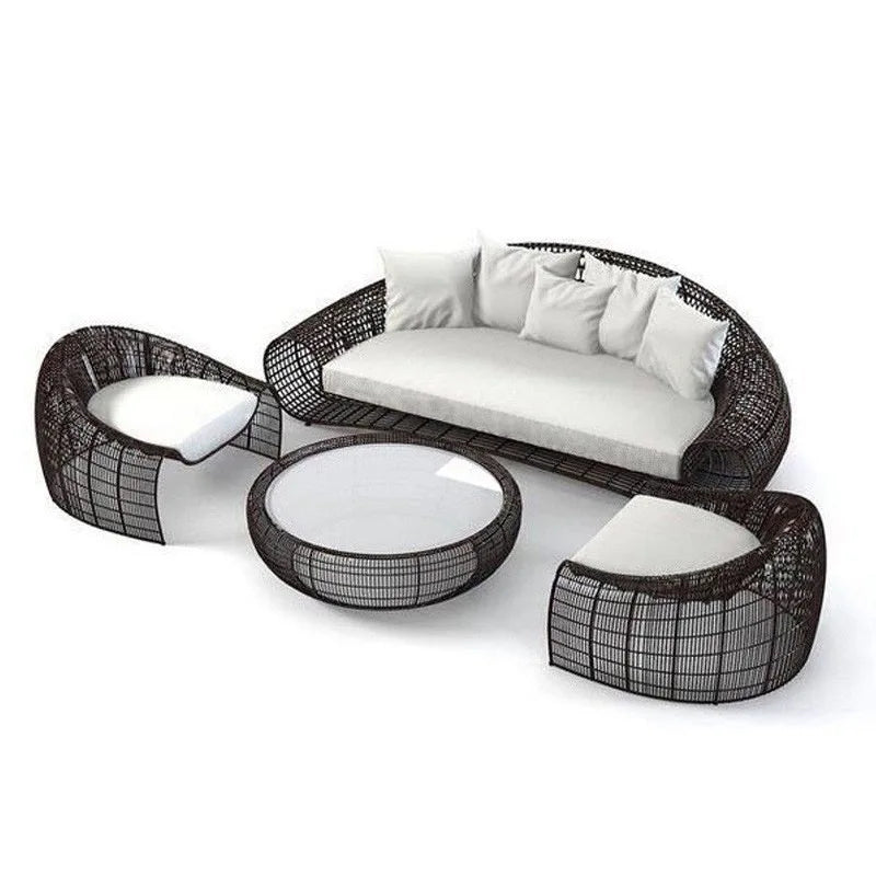 Hot Sale Simple Newest Design Pool Outdoor Garden Furniture Luxury Rattan Wicker Sofa Chair