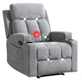CANMOV Manual Recliner Chair with Massage and Heat,Breathable Leather Recliner Chair with Armrest and Backrest