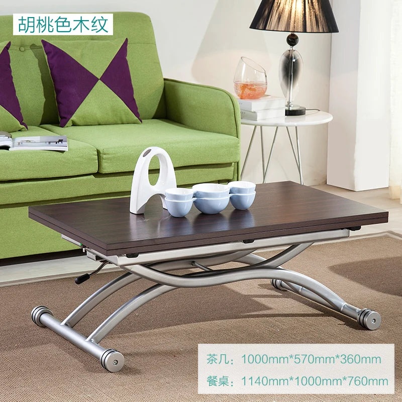 Gaomaiden free adjustment lifting coffee table small apartment household variable dining table dual-purpose square creative fold