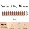 Black Walnut Coat Rack Wall Mounted Solid Wood Clothes Hooks Hallway Entrance Door Hanger Home Decor Ds Furniture Perchero