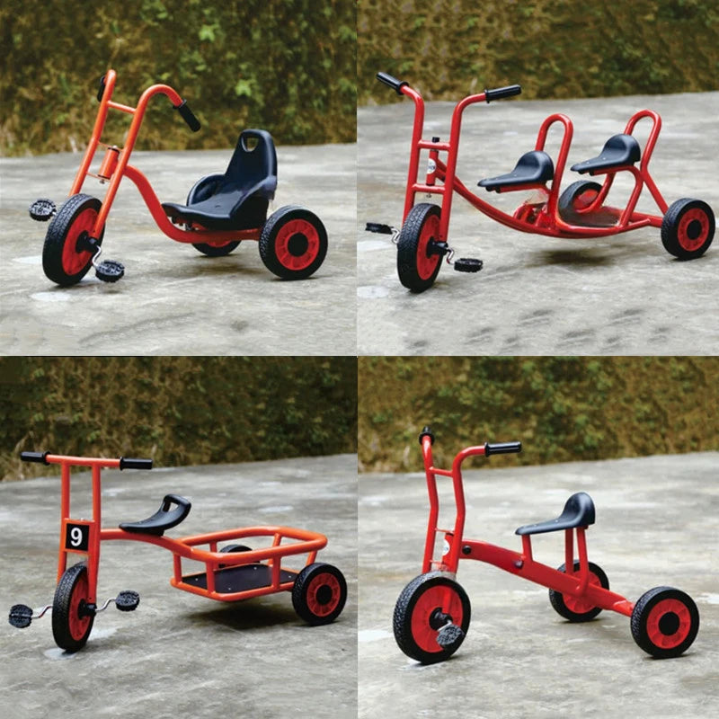 Tricycles, children's two person bicycles, outdoor twin bicycles, three person bicycles, multiple person rotating carts
