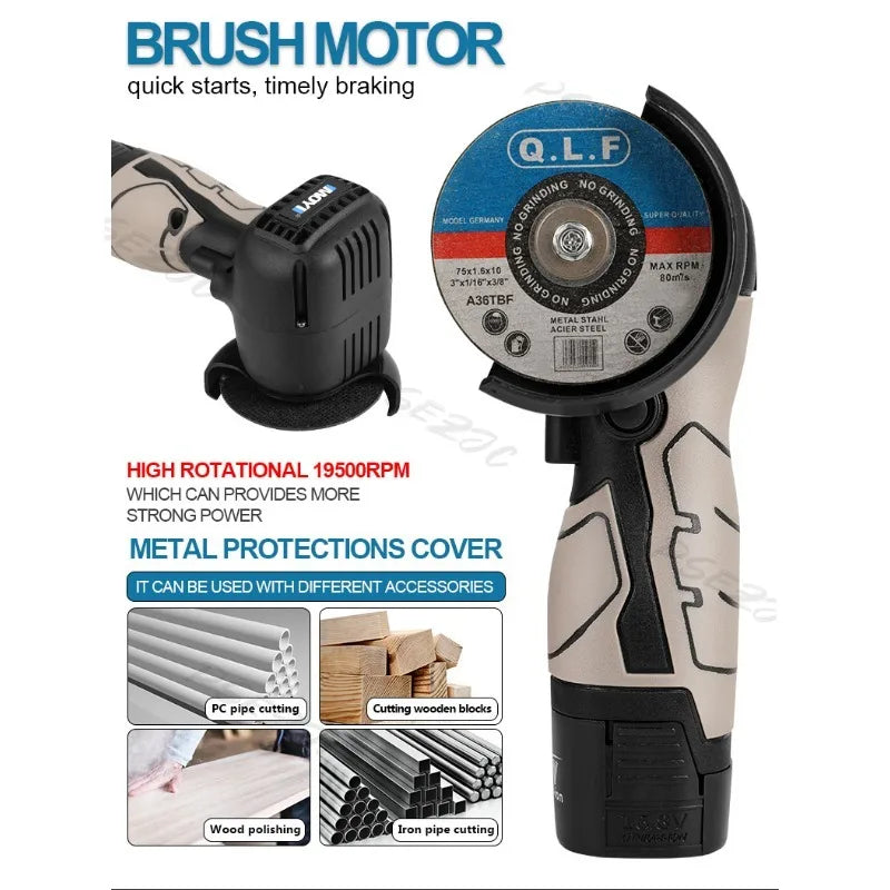 Household Mini Angle Grinder Polishing Machine 16.8V Lithium Battery Small Cutting Machine Handheld