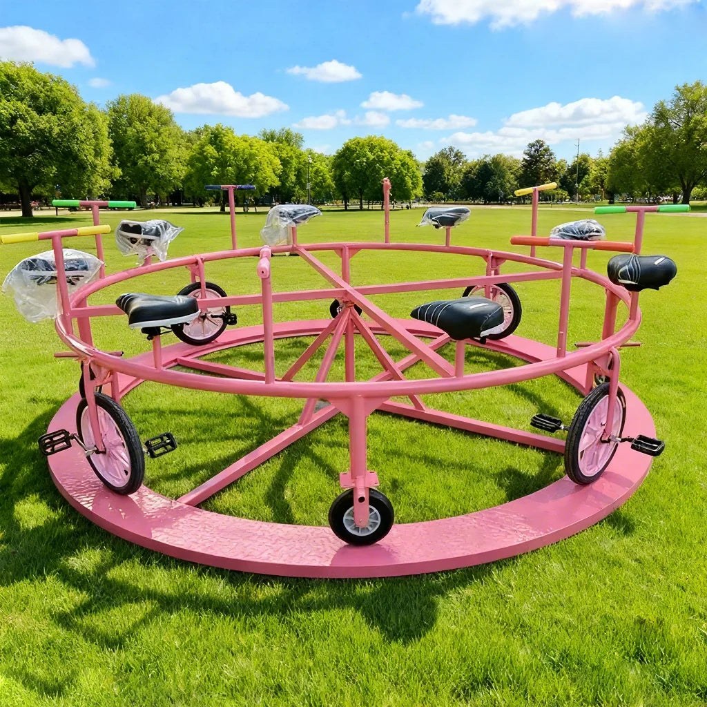 2026 Outdoor & Indoor Playground Swing 6 Seats 360-degree Non-motorized Children Home & School Use Steel Constructionpromote sal