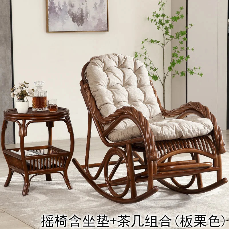 Balcony    lazy rocking recliner old-fashioned elderly high-end  woven free  household rocking