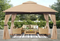 ABCCANOPY 10x10 Outdoor Gazebo with Mosquito Netting, Beige