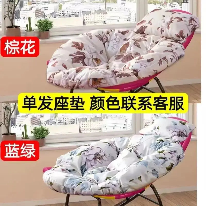 Outdoor courtyard rainbow rocking chair household balcony rattan chair casual nap rocking recliner bold thickened rattan art bed